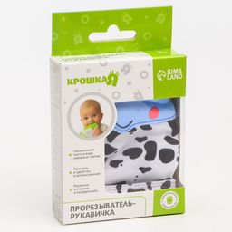 Прорезыватель рукавичка Коровка, на липучке, цвет МИКС, Крошка Я фото 4