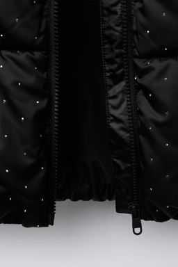 RHINESTONE-DETAIL PUFFER JACKET - Zara фото 8