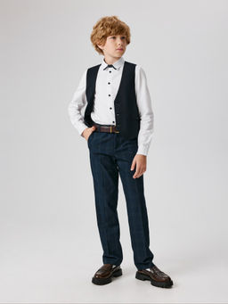 ACOOLA / Брюки детские для мальчиков Pavel pt reg1 синяя клетка  фото 4