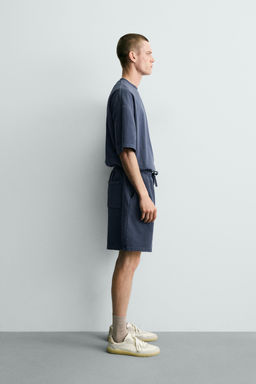 CAMISETA B?SICA LAVADA / Azul?n - Zara фото 4