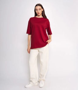 Футболка #ОКТ075001, бордовый