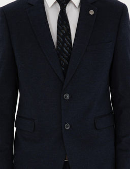Lacivert Slim Fit Tak_m Elbise