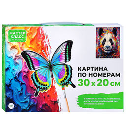Картина по номерам "Яркая пандочка" 30х20 см.