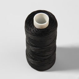 Цена за 2 шт. Нитки вощёные, плетёные, плоские, 150D/16, 0.8 мм, 50 ± 2 м, цвет чёрный