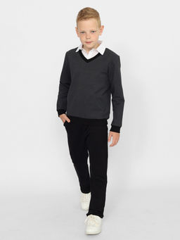 CWJB 63621-23 Джемпер для мальчика,серый