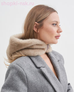 Амина экомех норка подкл.трик. Капюшон женский (56-58)