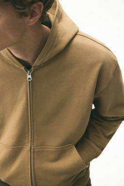 Chaqueta sudadera boxy con cremallera Loose Fit - H&m фото 4