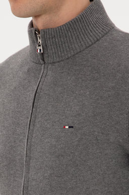 Erkek Slim Fit Gri Melanj Basic Triko H_rka - U.s. polo assn фото 7