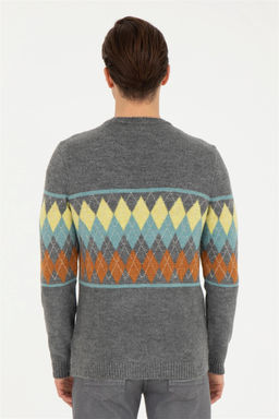 Мужской серый меланжевый свитер - U.s. polo assn фото 5