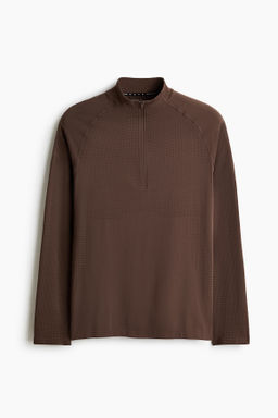 Muscle Fit Zip top sports top with DryMove - H&m фото 3