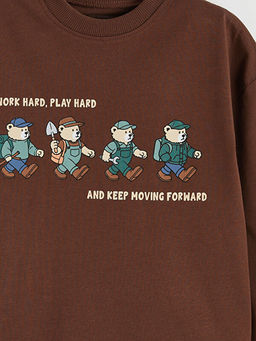 Bisiklet Yaka Bask?l? Erkek ?ocuk Ti??rt