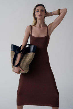 OPEN BACK KNIT MIDI DRESS