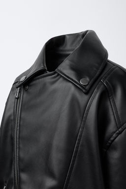 FAUX LEATHER BIKER JACKET