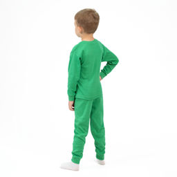 Пижама детская зеленая дракон ПЖ-1818 (110-116, 60)