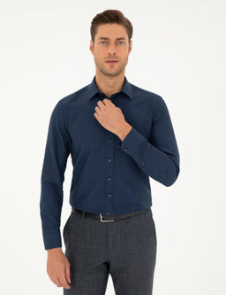 Lacivert Slim Fit Arm_rl_ Uzun Kollu G_mlek