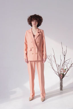 Жакет двубортный в тёплом розовом - Martichelli фото 7