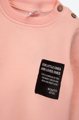 Теплый костюм для девочки из футера с начесом Bonito  фото 2