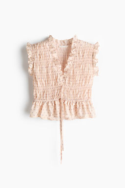 Blusa sin mangas nido de abeja