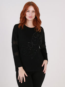 Блузка с вышивкой бусинами нарядная