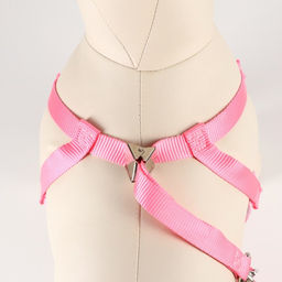 Комплект с мягкой шлейкой Дэймон, размер М, поводок 120 х 1,2 см, розовый - Пижон фото 4