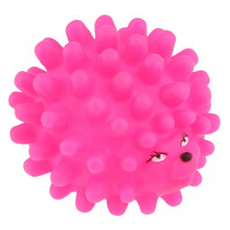 Игрушка для собаки Ежик 6,2х6х4,5см, с пищалкой, ПВХ, с шипами, цвета микс (ярко-оранжевый, зеленый, темно-розовый), Пэт тойс (Pet toys) (Китай)  фото 3