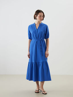 Ka??k Yaka M?slin Elbise