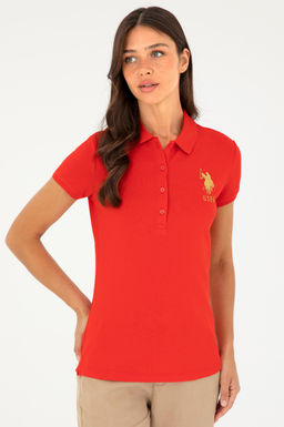 Женская красная базовая футболка Неожиданная скидка в корзине - U.s. polo assn фото 10