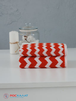 Полотенце махровое пестротканое жаккардовое зигзаг 7203(2) 45х90