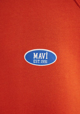 Mavi Logo Bask?l? Turuncu Sweatshirt  фото 7