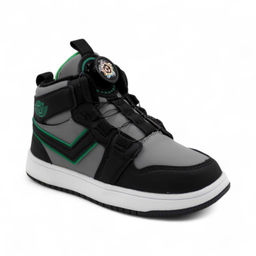 Кроссовки высокие демисезонные А7772-6 серо зеленые