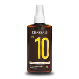 KRASSA СОЛНЦЕЗАЩИТА масло-активатор загара 150мл SPF-10 с маслом Грецкого ореха