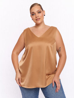 Топ атласный ZMT10237YLW50