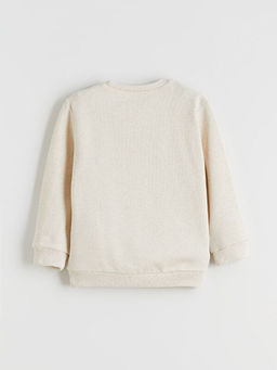 Bask?l? Erkek ?ocuk Sweatshirt
