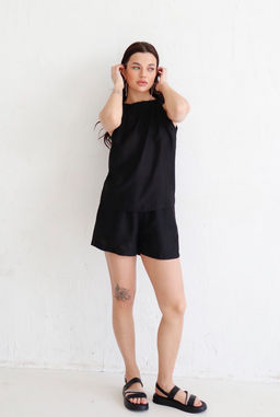 12587 Костюм из топа и шорт чёрный - Martichelli фото 2