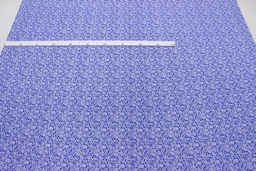 Бязь Белые огурчики на васильковом, ш.1.5м, хлопок-100 %, 120гр/м.кв - Купава фото 2