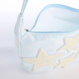 Сумка молодёжная на молнии, цвет голубой - Simaland фото 4