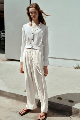 SHORT SHIRT WITH SHOULDER TABS - Zara фото 17