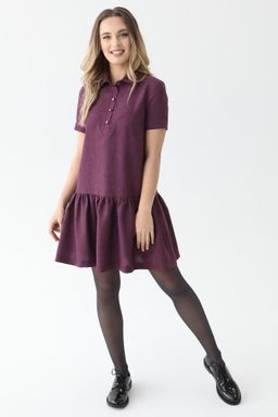 Платье с воланом по низу