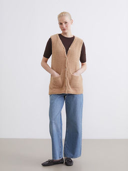 V Yaka Kad?n Triko Yelek