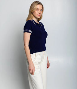 Футболка #КТ8168, тёмно-синий