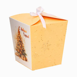 Цена за 5 шт. Бонбоньерка новогодняя, подарочная упаковка «Счастливого нового года», 7.5×8×7.5 см