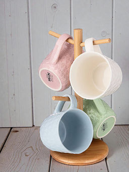 НАБОР КРУЖЕК LEFARD 460МЛ НА ДЕРЕВЯННОЙ СТОЙКЕ  фото 8