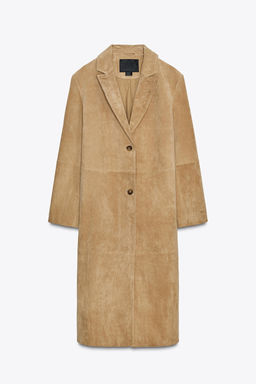SUEDE LEATHER COAT ZW COLLECTION LIMITED EDITION - Zara фото 3