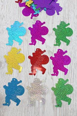 Пайетки 9*7 см "Санта Клаус" 50 гр (SF-1939) ассорти