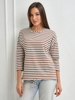 Лонгслив Николь Хлопок 95%, лайкра 5% тельняшка - Ивассорти фото 19