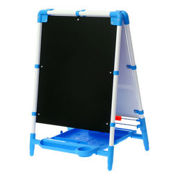 Мольберт детский двусторонний «Доска знаний», регулируется по высоте, учебные принадлежности, голубой