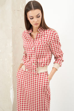 Костюм юбочный 4561 красный - Fantazia mod фото 4