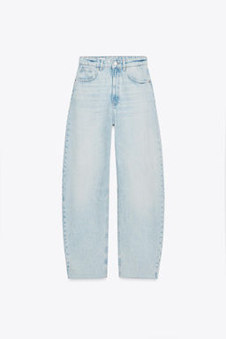 HIGH-WAIST BARREL TRF JEANS - Zara фото 7
