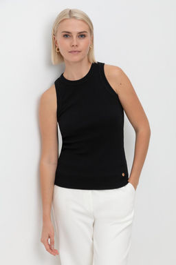 ЕВТ 3296/темный черный майка жен