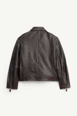 LIMITED EDITION LEATHER JACKET WITH BELT - Zara фото 6